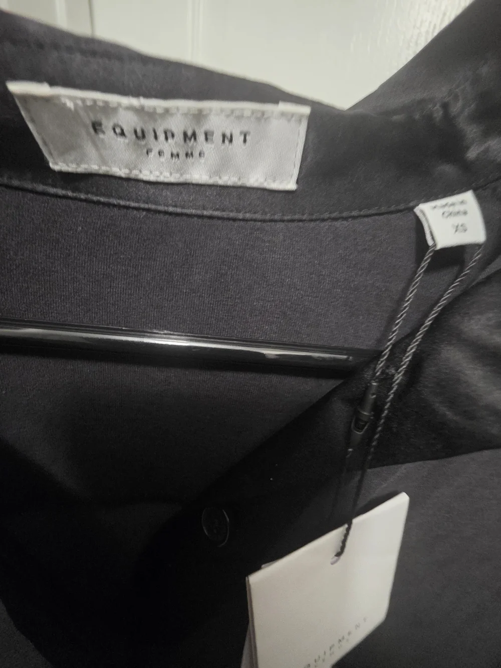 Equipment Black Long Shirt Dress